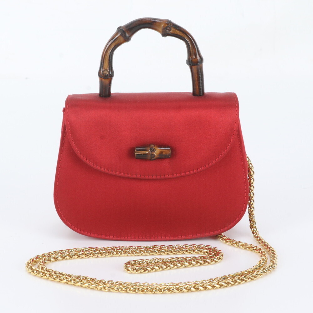 Gucci Bamboo 005 781 0259 2-Way Chain Shoulder Bag Handbag for Women